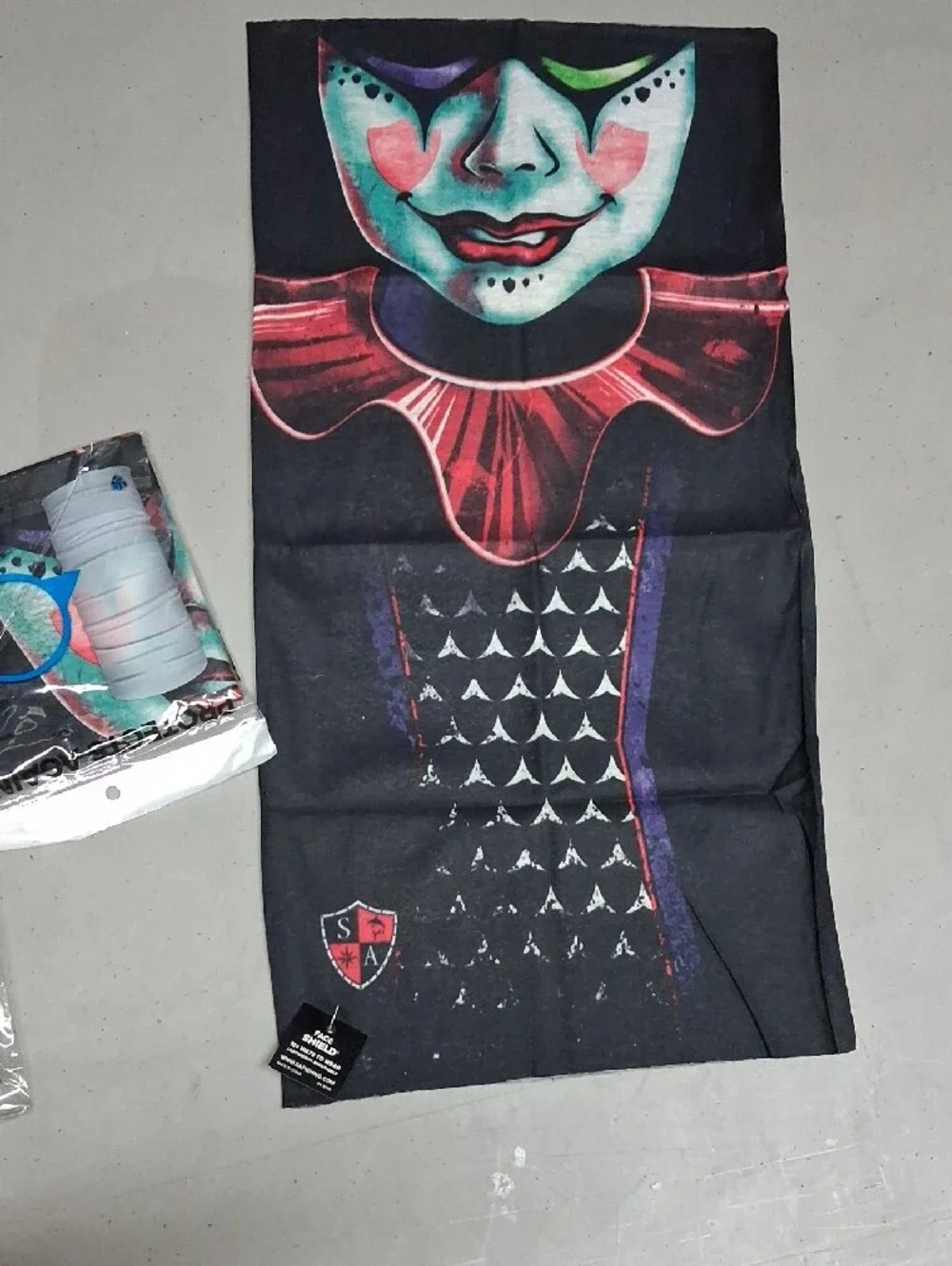 Neck Gatier/ Face Mask Set with Blue Accents(Temptress)